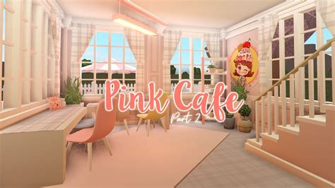 Bloxburg : Pink Cafe Speedbuild (Part 2/2) - YouTube