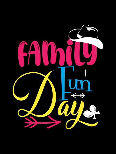 Family fun day Family T-shirt Design, lettering typography quote ...