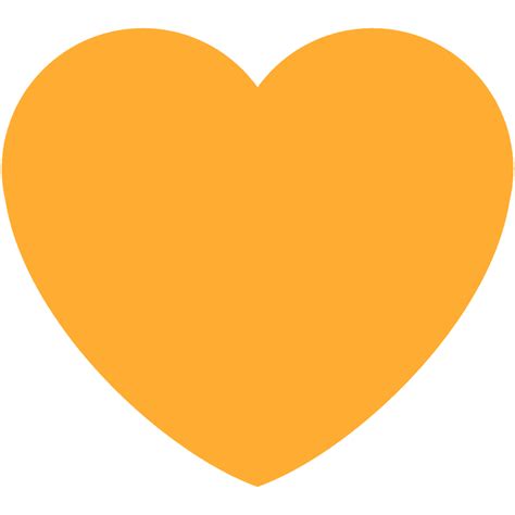 Orange heart emoji clipart. Free download transparent .PNG | Creazilla