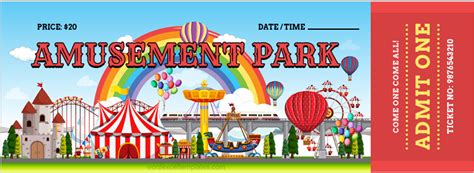 Amusement Park Ticket Templates | Word & Excel Templates