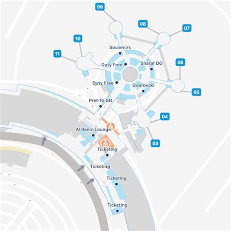 Abu Dhabi International Airport Map | AUH Terminal Guide