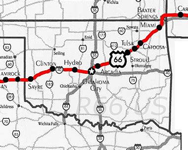 Route 66 In Oklahoma Map - Time Zones Map