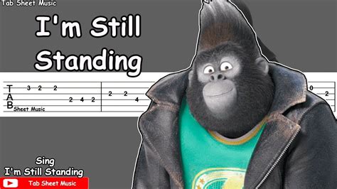 I'm Still Standing - Elton John Guitar Tutorial (Sing) - Tab Sheet Music