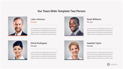 Our Team Slide Template Two Person - Download Now | HiSlide.io