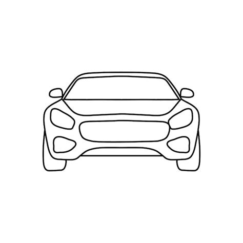 Premium Vector | Car line art vector icon