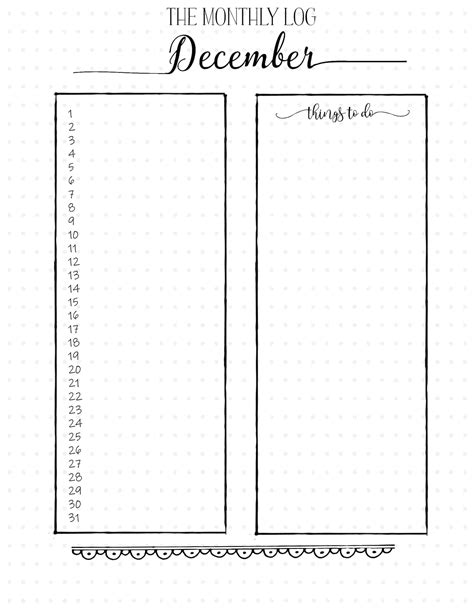 Bullet Journal Monthly Log with Free Printable Templates