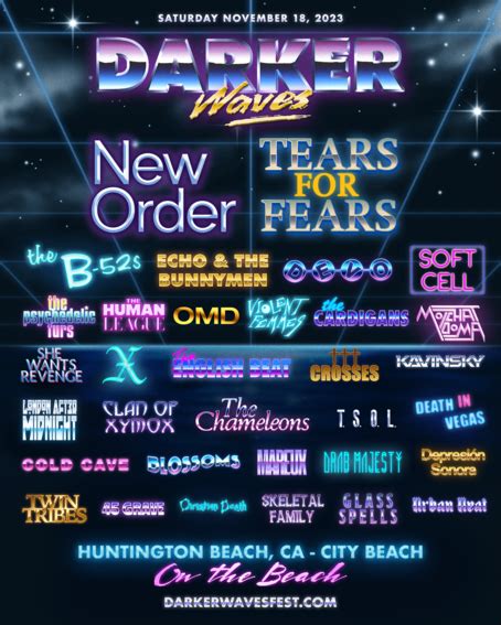 Darker Waves Fest 2023 Huntington Beach Line-up, Tickets & Dates Nov ...