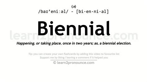 Pronunciation of Biennial | Definition of Biennial - YouTube