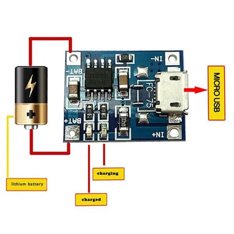 5V 1A TP4056 Lithium Battery Charging Board Charger Module Li-ion LED ...