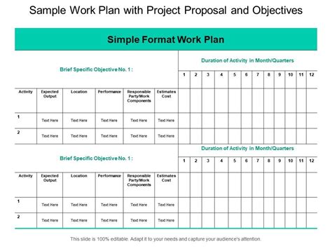 Sample Work Plan With Project Proposal And Objectives | PowerPoint Presentation Templates | PPT ...