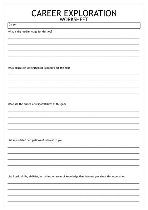 16 Best Images of Elementary Career Printable Free Worksheet - Free ...