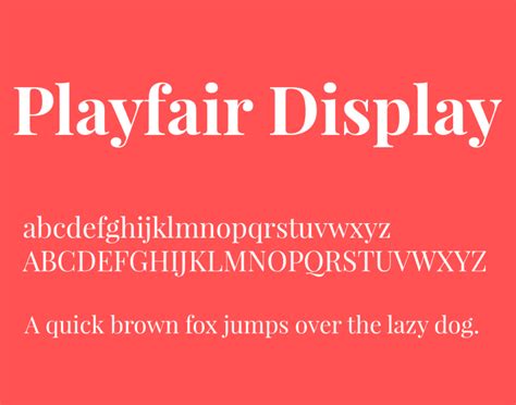 Playfair Display Font Family - Free Fonts