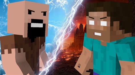 Minecraft Wallpaper Herobrine Vs Steve