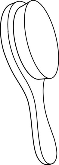 Hairbrush Line Art - Free Clip Art