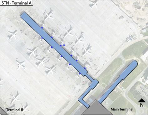 London Stansted Airport STN Terminal A Map