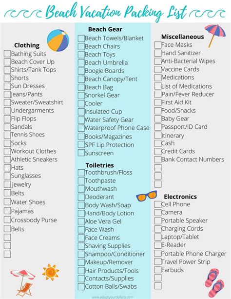 Beach Vacation Packing List: The Essentials & Free Printable