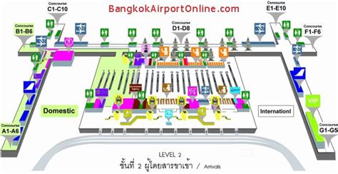 Suvarnabhumi Airport Terminal Map - Level 2 - Arrivals | Suvarnabhumi ...