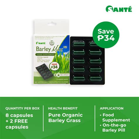 Sante Barley Max Capsule 8+2 Free Capsules | Lazada PH