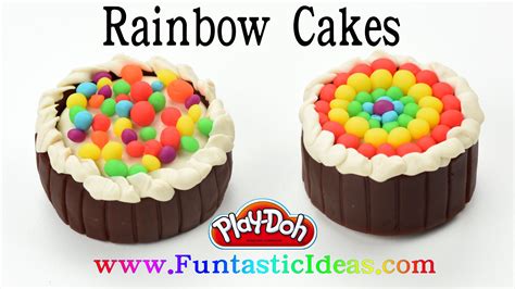 Play Doh Rainbow Cake Chocolate - How to with Playdough Easy Fun DIY Idea