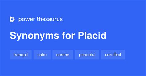 Placid synonyms - 1 461 Words and Phrases for Placid