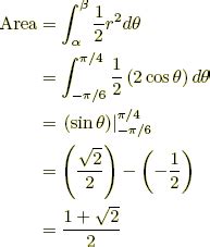 Mathwords: Area Using Polar Coordinates