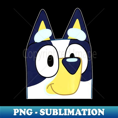 Bluey and Bingo Face Bluey - PNG Transparent Digital Downloa - Inspire ...