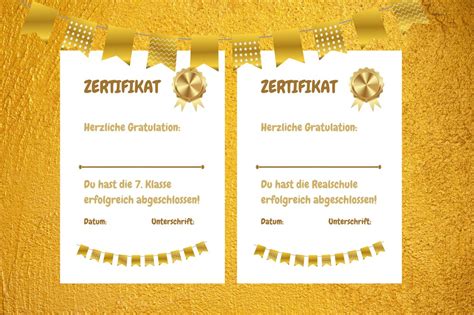 Completion Certificate Diploma Secondary School Realschule - Etsy