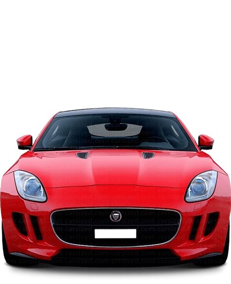 Jaguar F-Type 2013-2017 Dimensions Front View