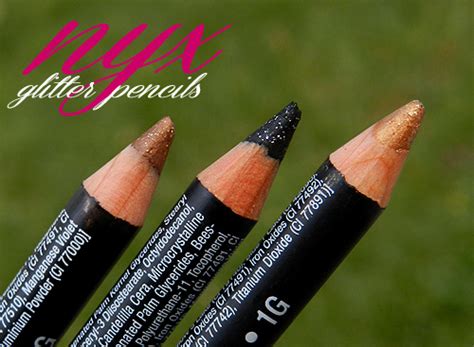 makeup tutorial blogger: NYX Black, Gold and Bronze Glitter Eye Pencils Review, Photo and Swatches!