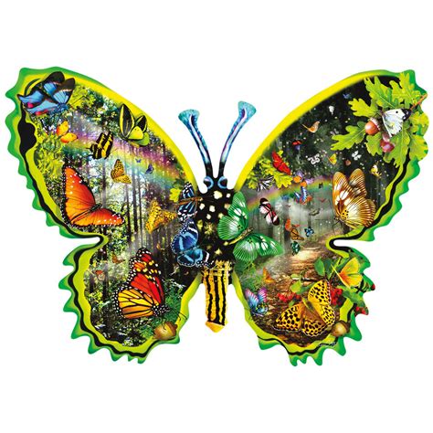 Butterfly Migration 1000 Piece Shaped Jigsaw Puzzle | Spilsbury