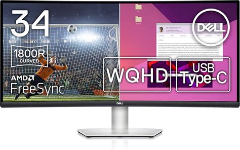 Dell 32 Inch Curved 4K UHD Computer Monitor S3221QS Dell, 57% OFF