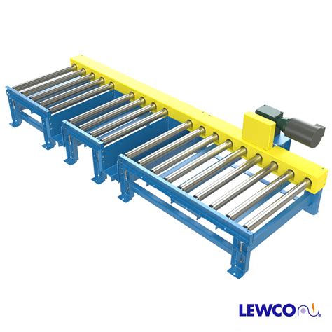 Chain Driven Live Roller Conveyor with Fork Truck Access Through Idler Side – Lewco Conveyors