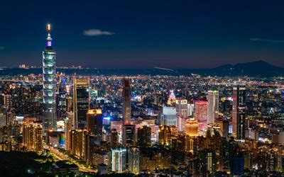 Download Taipei 101, 4k, nightscapes, skyscrapers, Taiwanese landmarks, metropolis, Taipei ...