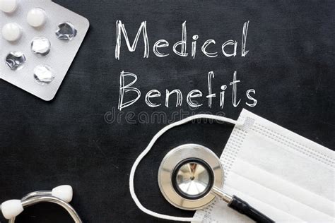 Medical Benefits is Shown on the Business Photo Using the Text Stock ...