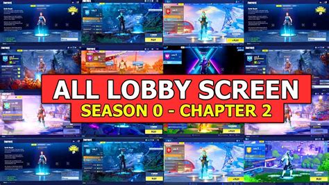 All Lobby Screens (Season 0 - Chapter 2) Evolution Of The Fortnite Lobby Screens! - YouTube