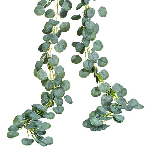 Coolmade Artificial Greenery Garland Faux Silk Eucalyptus Vines Wreath Wedding Backdrop Wall ...