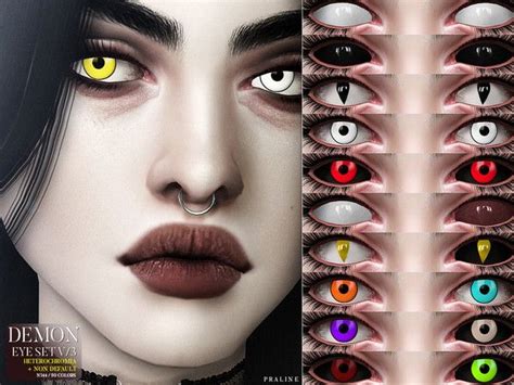 ND Demon Eyes V/3 (+Heterochromia) N144 | Sims 4 cc eyes, Demon eyes, Sims 4