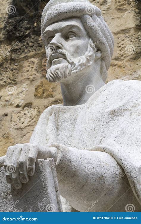 Statue of the Philosopher Averroes in Cordoba Stock Photo - Image of ...