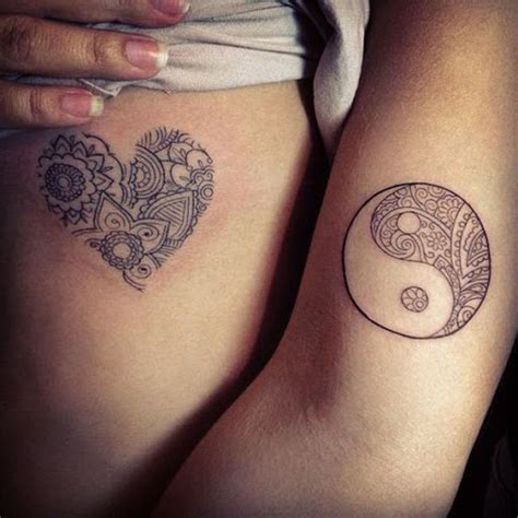 Misterioso yin yang desenhos de tatuagem - Tatuagem