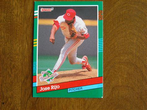 Jose Rijo Pitcher Cincinnati Reds 1990 World Series Card No. 742 - 1991 ...