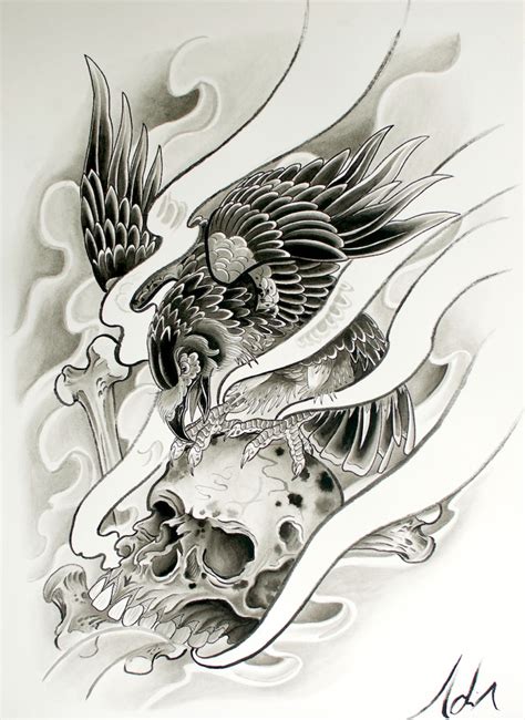 Adrian TattooMagic Fitzroy Melbourne3065: Crow Tattoo