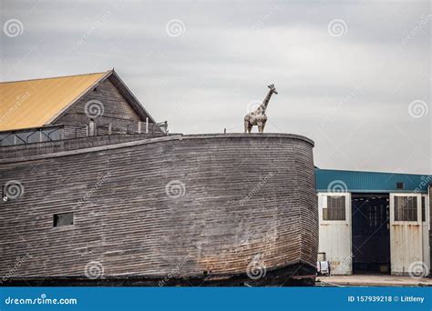 View of Noah`s Ark Replica Seen Along the River in Netherlands. Editorial Stock Photo - Image of ...