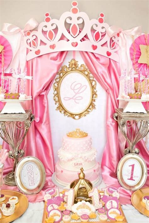 Royal Princess 1st Birthday Party | Princess first birthday, Princess theme party, Princess ...