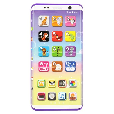 WALFRONT Kids Smart Phone Toy, Multifunctional Educational Smartphone Cell Phone Learning Toy ...