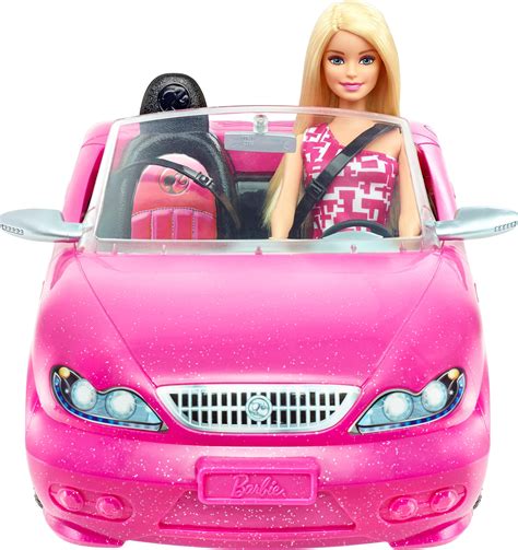 Best Buy: Mattel Barbie Doll and Glam Convertible Car Pink DJR55