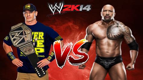 WWE 2K14 John Cena vs The Rock - YouTube