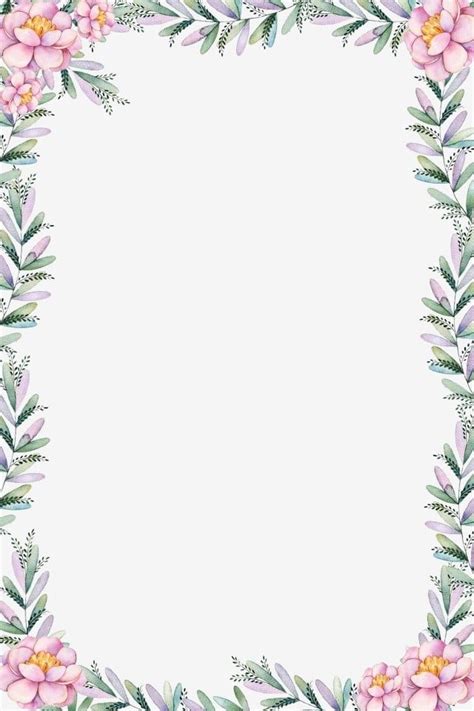 Elegant Hand-Painted Flower Border