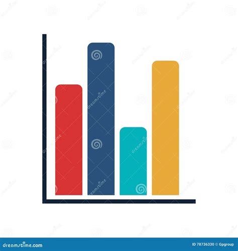 Column Chart in Multiple Colors Stock Vector - Illustration of table ...