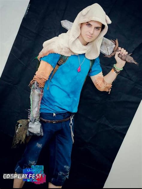 Finn costume cosplay adventure time litch apocalypse diy | Adventure time cosplay, Adventure ...