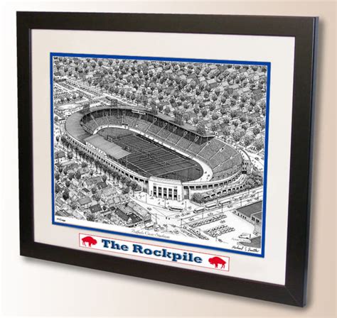 Buffalo Bills Old Stadium Wall Art, the Rockpile, Civic Stadium Art ...